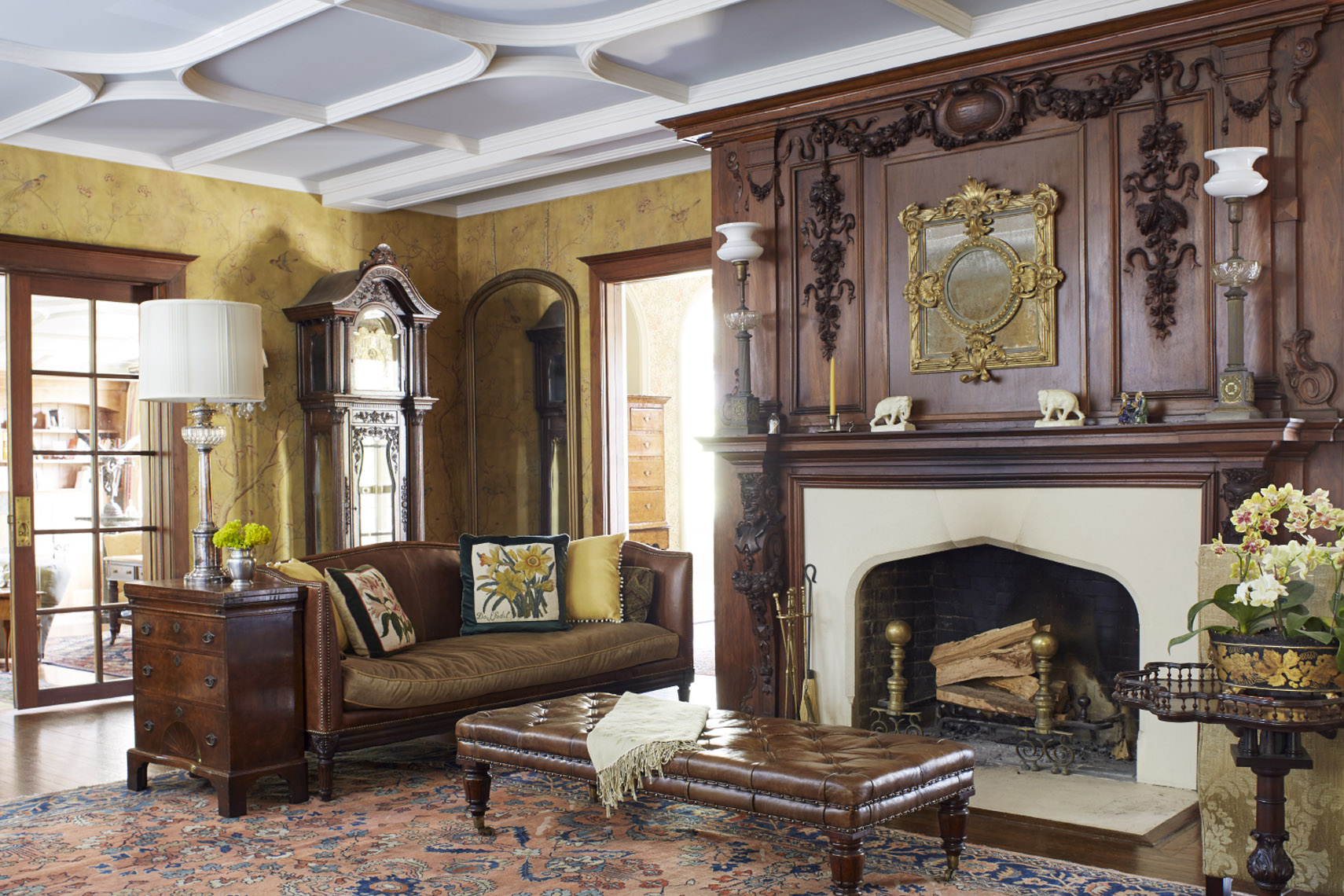 Split Rock Manor Interior Fireplace